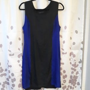 BCBGMaxAzria blue & black sleeveless dress